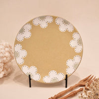 Kei Mitsumochi ミツ持啓 Round Plate - Yellow Flower KM04