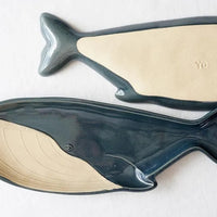 Mashiko Pottery Yoshizawa Blue Whale Plate