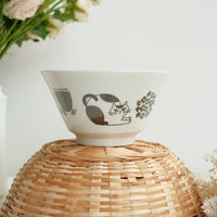 Hasami Ware Rice Bowl Cat Collection