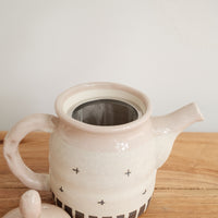 Mino Ware Coarse Pottery Teapot and Tea cup - Pink