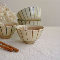 SAKUZAN Kairagi Jussou Stripe Large Rice Bowl