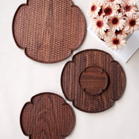 Kazunori Takatsuka 高塚和則 Flower Plate Walnut Wood Medium KU11