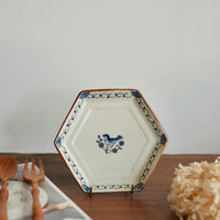 Shinko Nakanishi 中西申幸 Bird Hexagonal Plate SN08