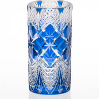 Kagami Crystal - Flower Vase, Edo Kiriko “Hishi-Yotsu-Hana”