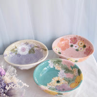 Seto Ware Flower Deep Plate