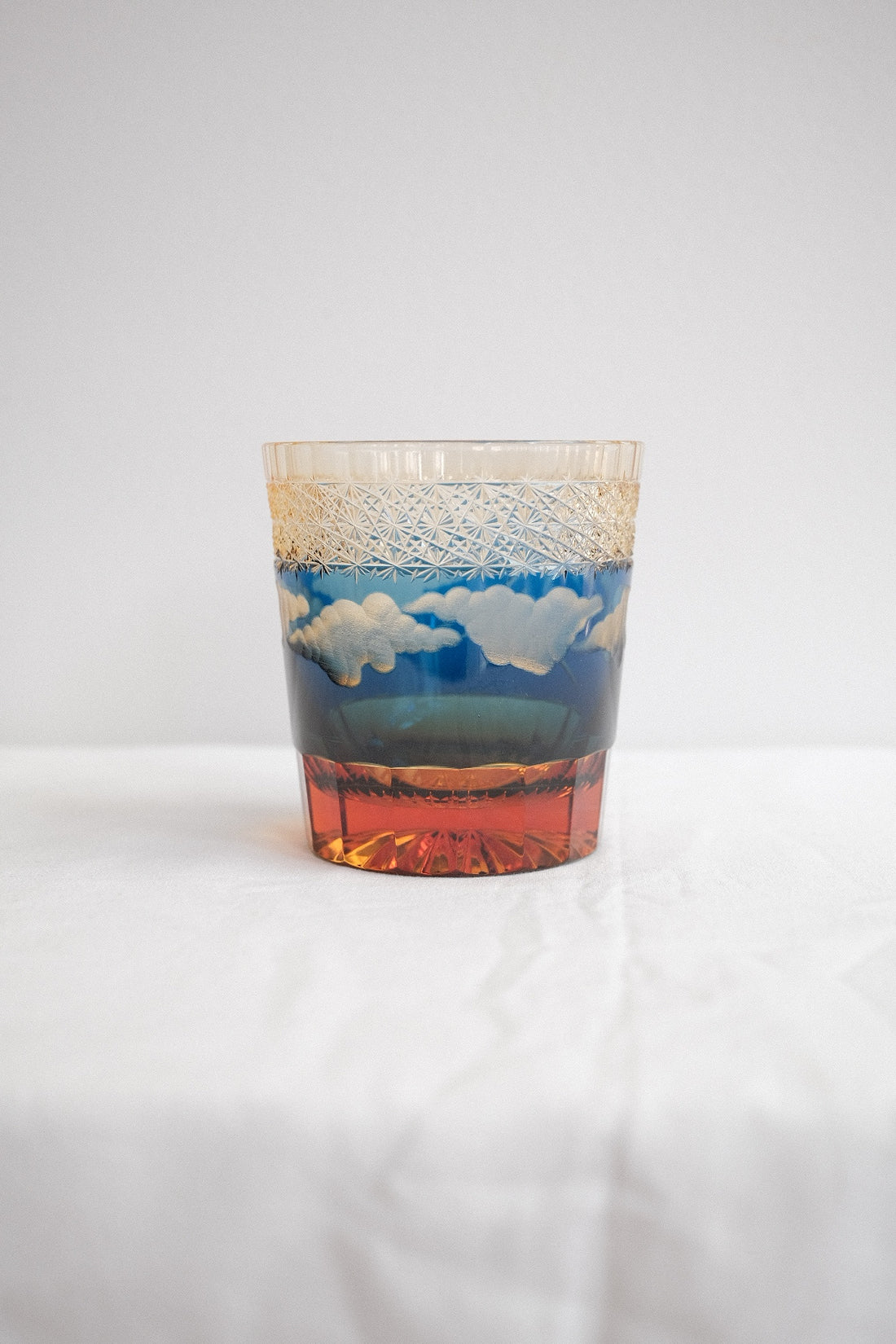 Harisho Yamada Glass - 山下白雨 Whiskey Crystal Glass- Blue