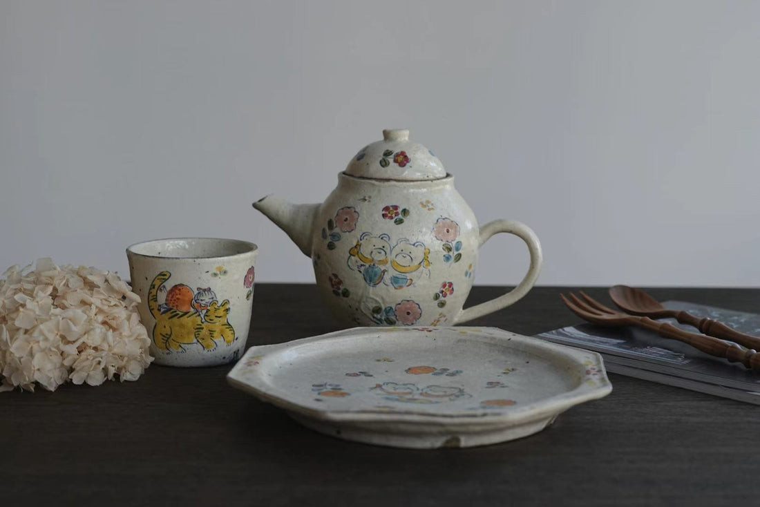 TATA Pottery Studio 田中大輝 & 田边桂- Slip Octagon Plate TP06 #2