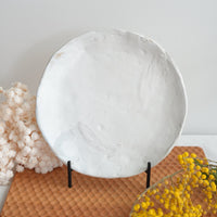 Tatsuo Horimizu 堀水達雄 White Round Plate TH04