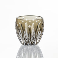 Kagami Crystal - Sake Glass, Edo Kiriko “Lotus Flower” By Satoshi Nabetani, Master of traditional crafts