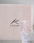 Kagami Crystal - A Pair of Sake Glasses, Edo Kiriko "Yui"