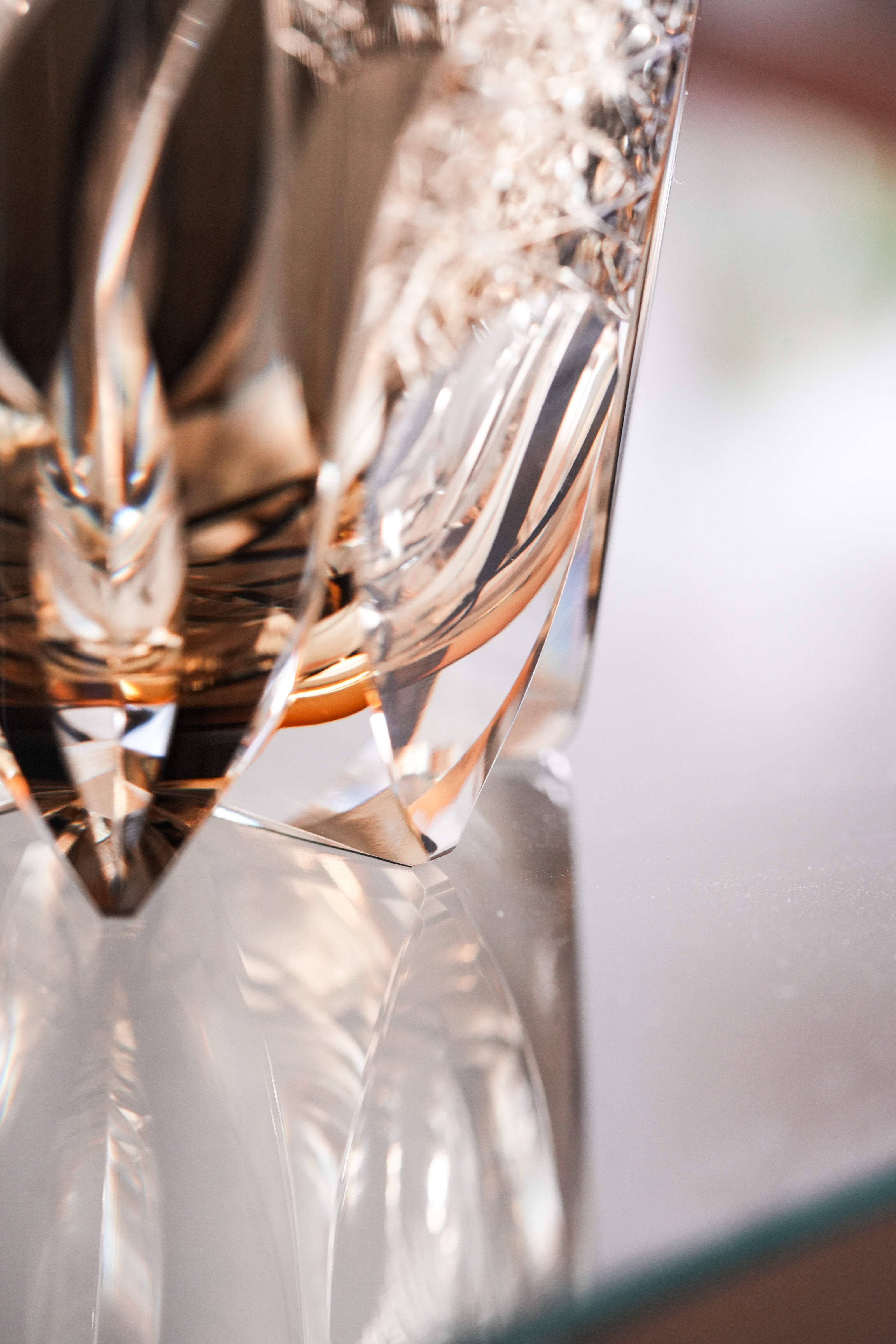 Kagami Crystal - Whiskey Glass, Edo Kiriko, Kasaneirome &quot;Gekko (moonbow)&quot; by Satoshi Nabetani