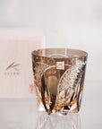 Kagami Crystal - Whiskey Glass, Edo Kiriko, Kasaneirome "Gekko (moonbow)" by Satoshi Nabetani