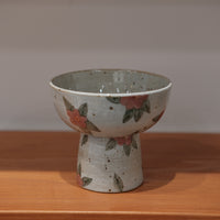 Cool Banana Hand Craft Pedestal Bowl -Camellia FQC48