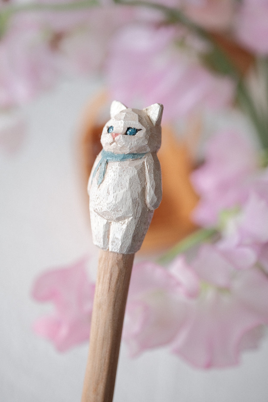 Ayataro Large Spoon - Cat with Blue Neckcloth - aya10