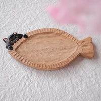 Ayataro Chopsticks Board - Black Cat - aya01