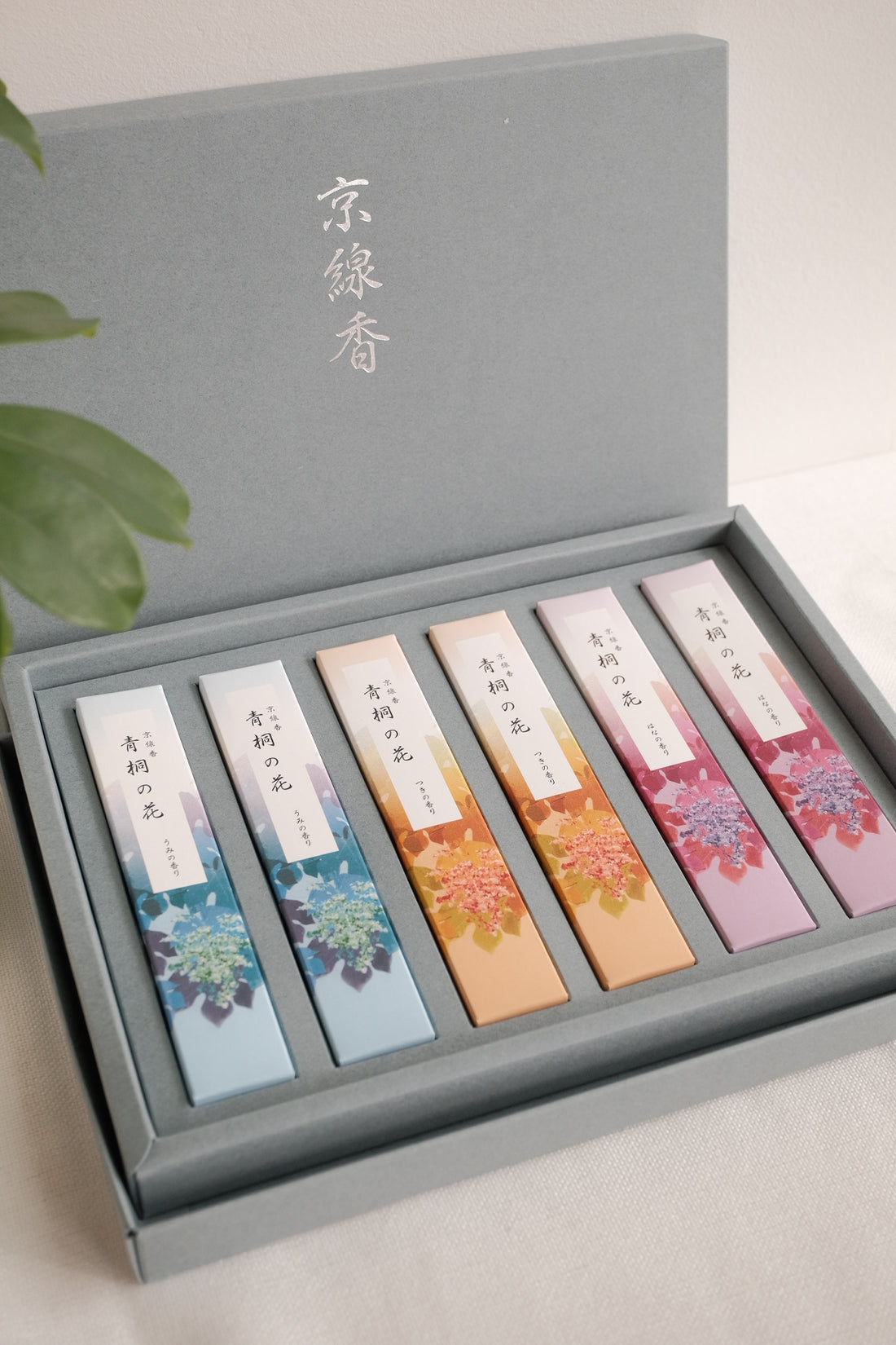 Incense Kousaido Kyoto Incense Set - Blue Paulownia Flower