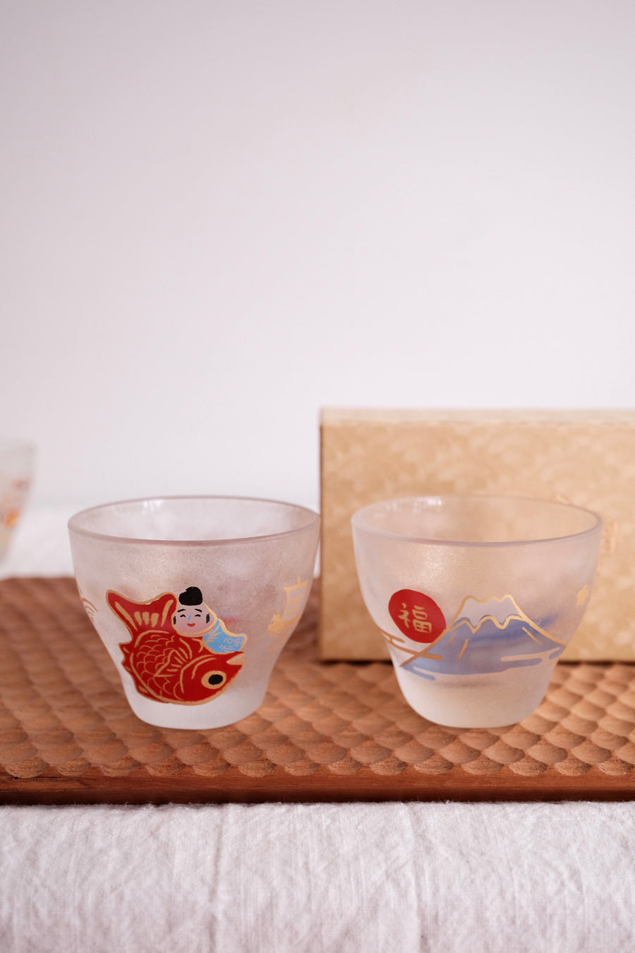 Aderia Medeta Mono Pair Sake Cup Set - Mt Fuji