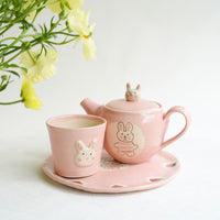 Fumiko Kondo 近藤布美子 - Pink Rabbit Teapot FK32