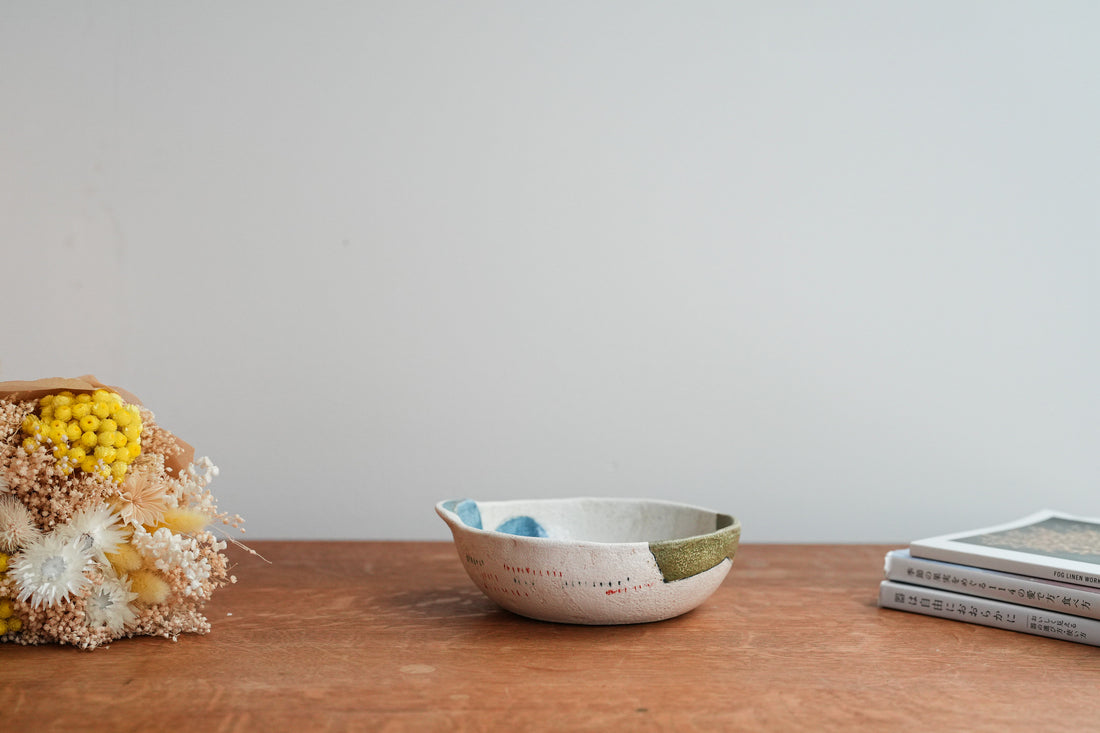 Hapun Pottery 拝志睦子 Medium Deep Plate HP05