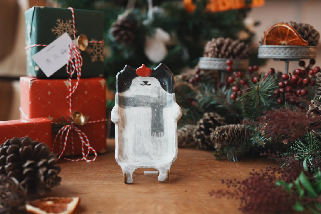 Fumiko Tsuchihashi 土橋文子 - Christmas Animal Shaped Plate FT23