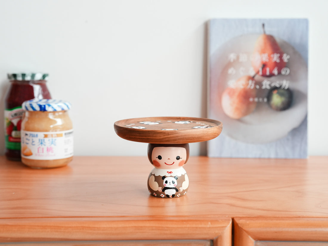 Kiezakka 木繪雜貨 Pedestal Plate - Panda KZ02