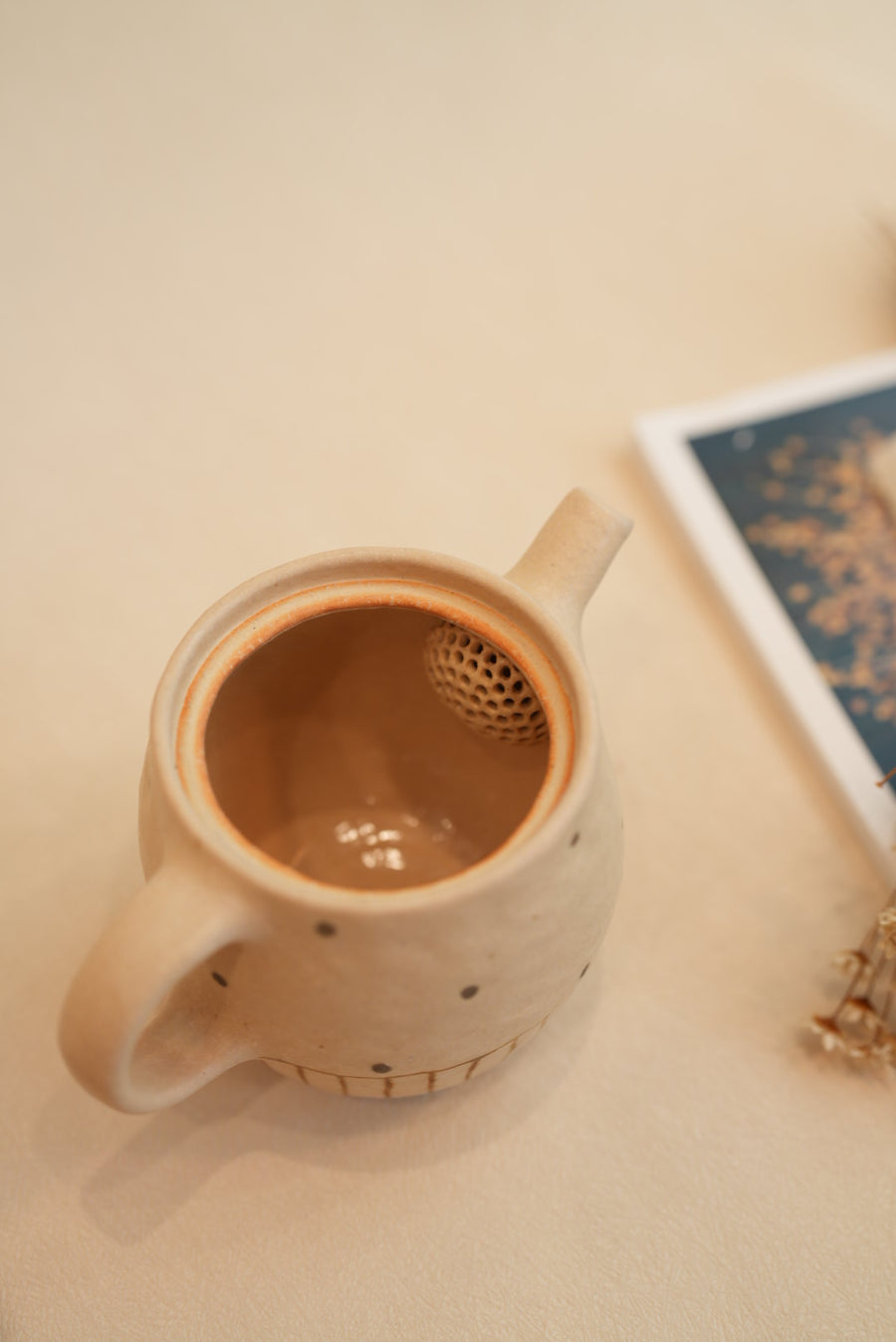 Chiho Yoshida 穗屋工房 Tea Pot - Line & Dots CY18