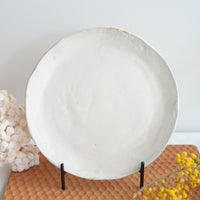 Tatsuo Horimizu 堀水達雄 White Round Plate TH04