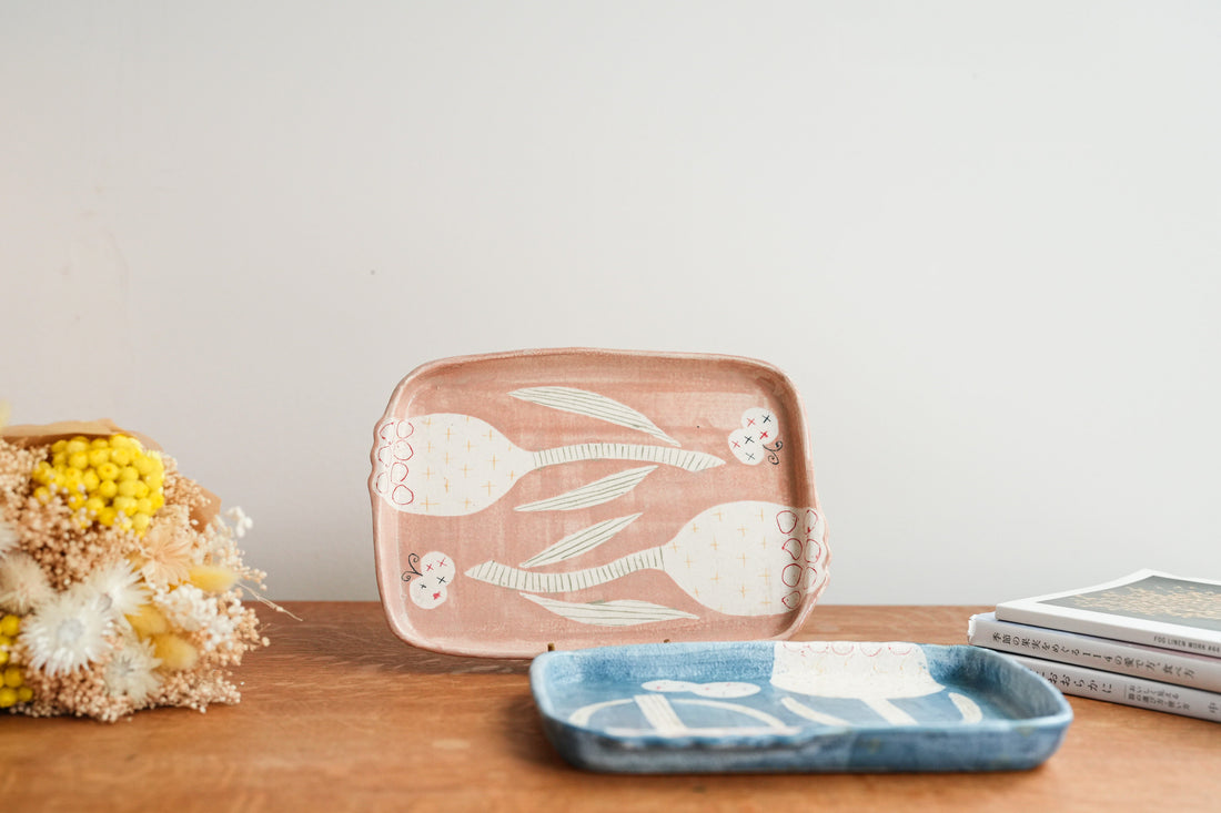 Hapun Pottery 拝志睦子 Rectangle Plate HP15
