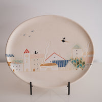 Makiko Furukawa 古川真紀子 City View Oval Plate - Large