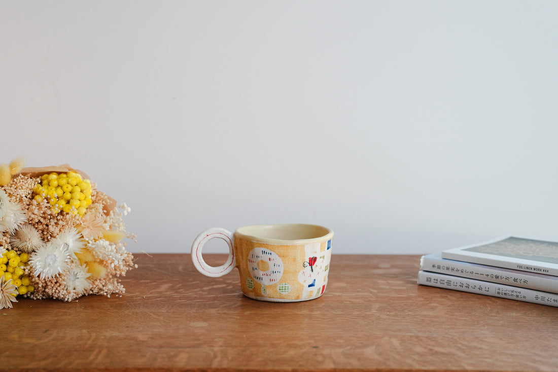 Hapun Pottery 拝志睦子 Mug with Flat Handle HP19