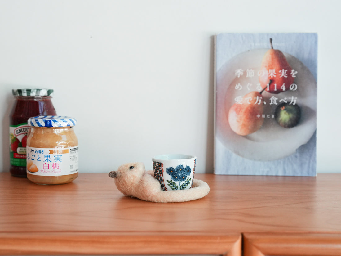 Aya and Yoshiko Wool Felt Small Animal Coaster - Hamster YS04
