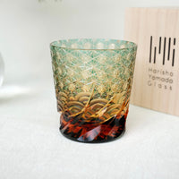 Harisho Yamada Glass - 漣-sazanami Whiskey Crystal Glass - Green