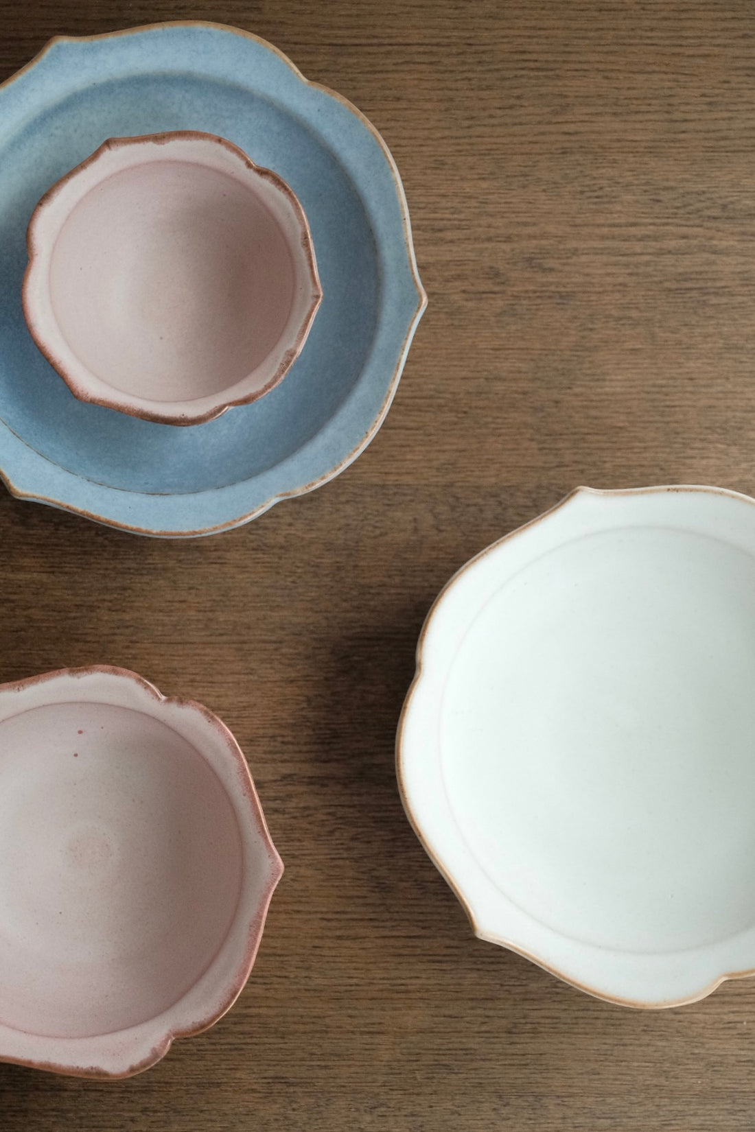 Norio Nakabayashi 中林範夫 Small Floral Shaped Bowl - Pink NN01