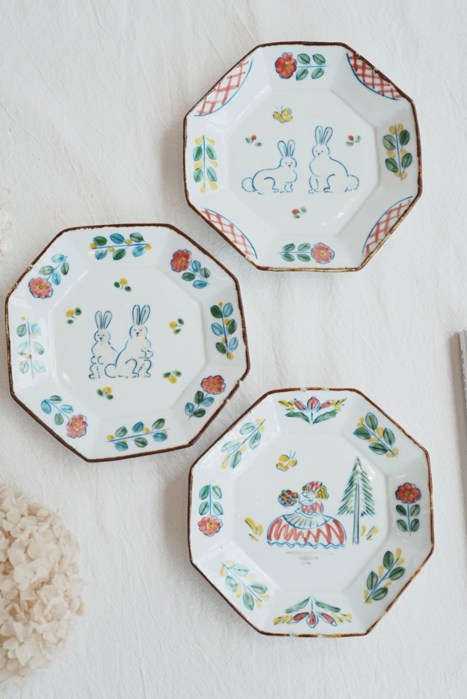 TATA Pottery Studio 田中大輝 & 田边桂- Porcelain Octagon Plate TP05 #4