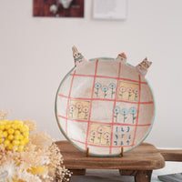 Cozy Nook - Checkered Pattern Round Plate- CN07 #2