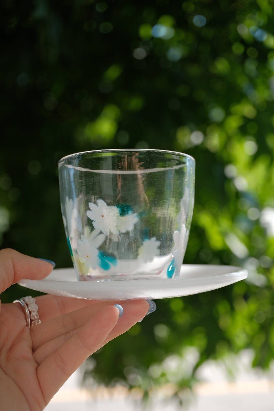 Fuji Glass Studio Flower Glass Cup