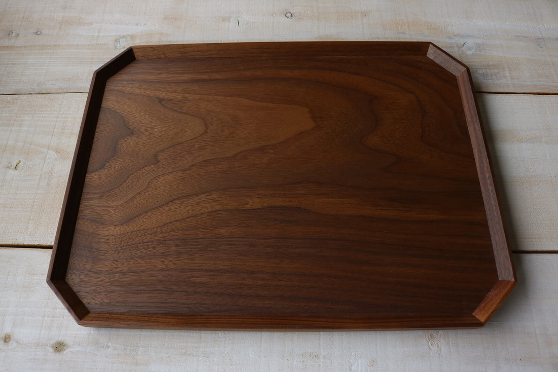 Wooden Octagonal Dinner Tray