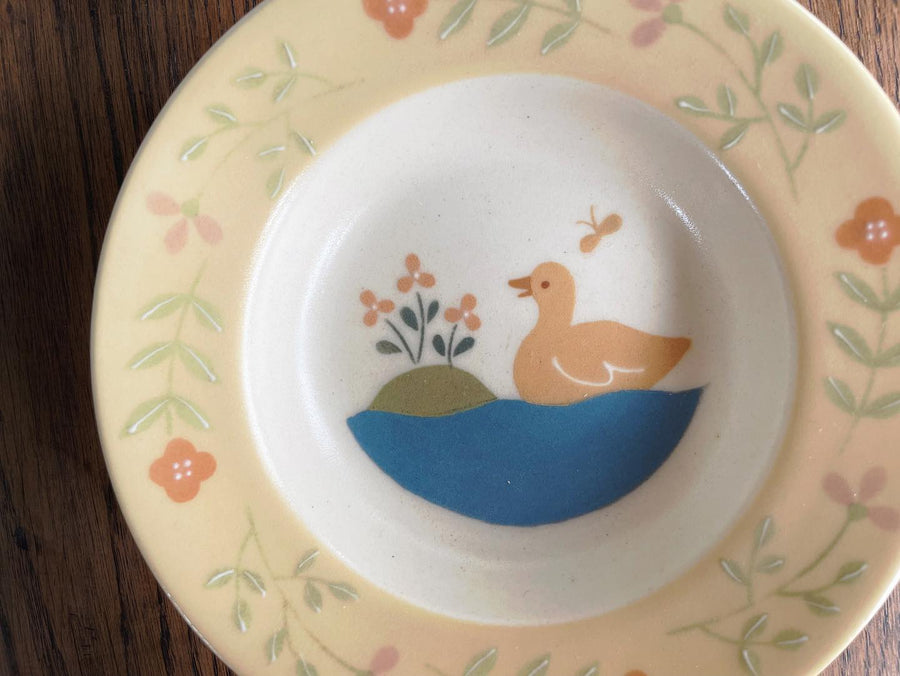 Buncho Pottery 5寸/duck bathing rim bowl