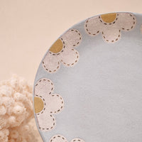 Kei Mitsumochi ミツ持啓 Round Plate - Blue Flower KM07