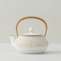 IWACHU Iron Teapot - White Gold - Dots Pattern
