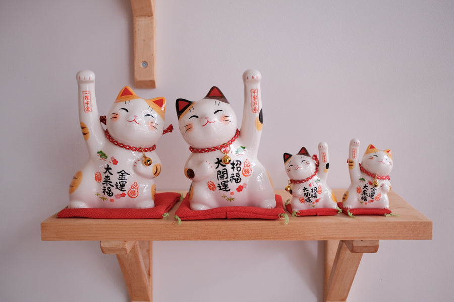 木村桜士堂 Ceramic Lucky Cat - Blessing