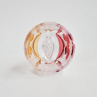 Edo Kiriko Whisky Glass Rock Glass "Butterfly" Yellow/Red by Junichi Nabetani, Master of traditional crafts