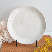 Tatsuo Horimizu 堀水達雄 White Round Plate TH04