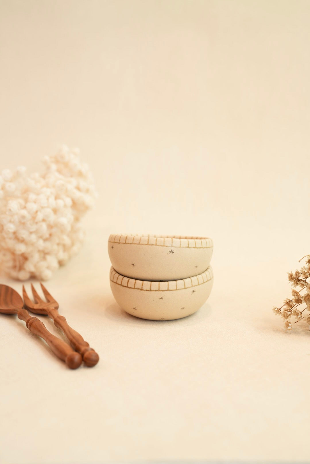 Chiho Yoshida 穗屋工房 Small Bowl - Line & Stars CY12