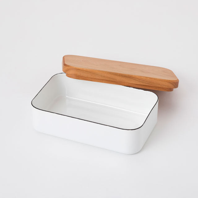 Noda Horo White Series Enamel Butter Case