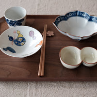 Wooden Octagonal Dinner Tray