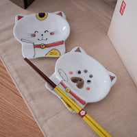 Arita Ware Animal Small Plate with Chopstick Rest