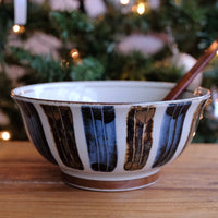 Minoware Ramen Bowl Blue & Brown