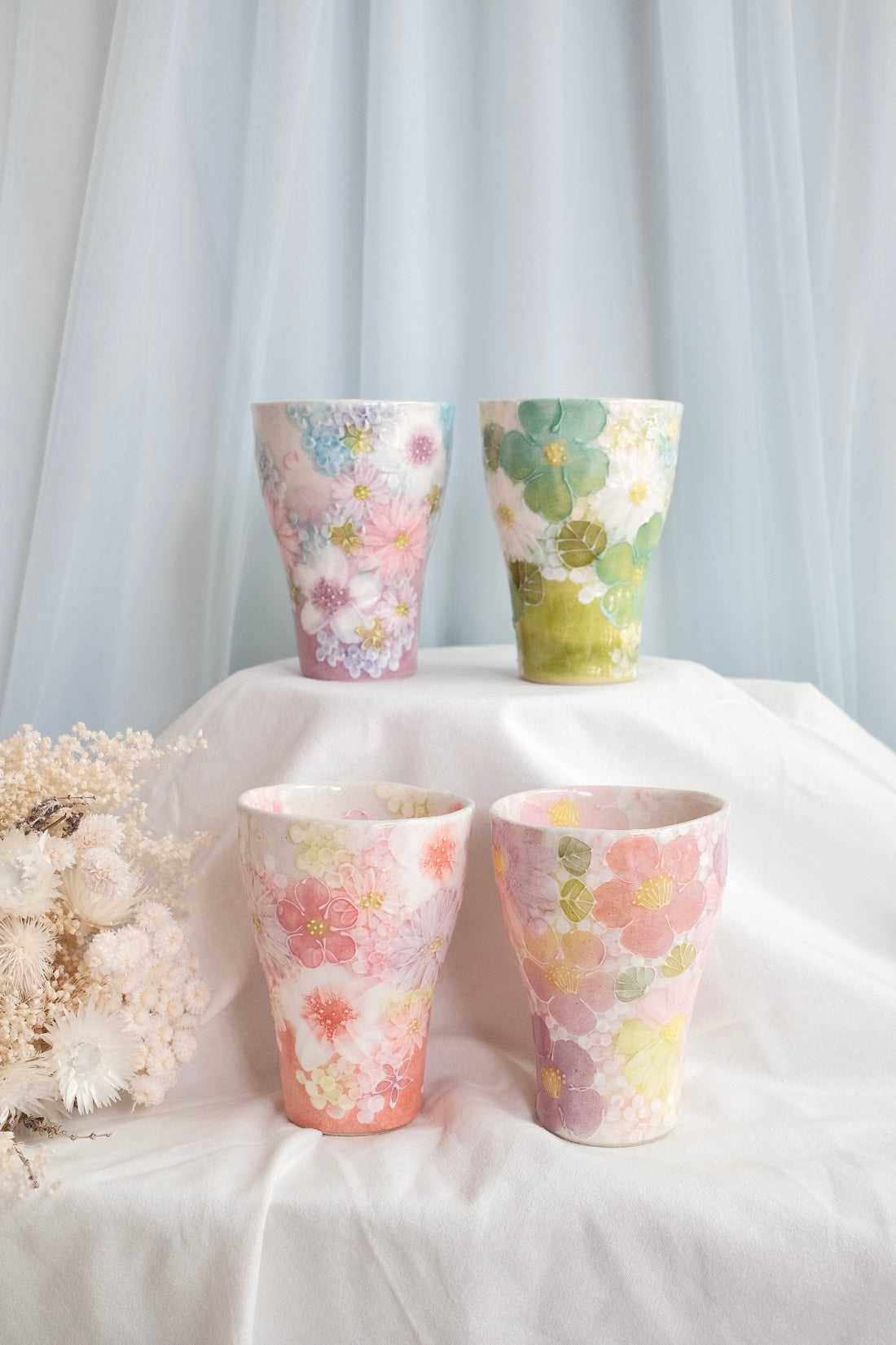 Seto Ware Flower Coke Cup