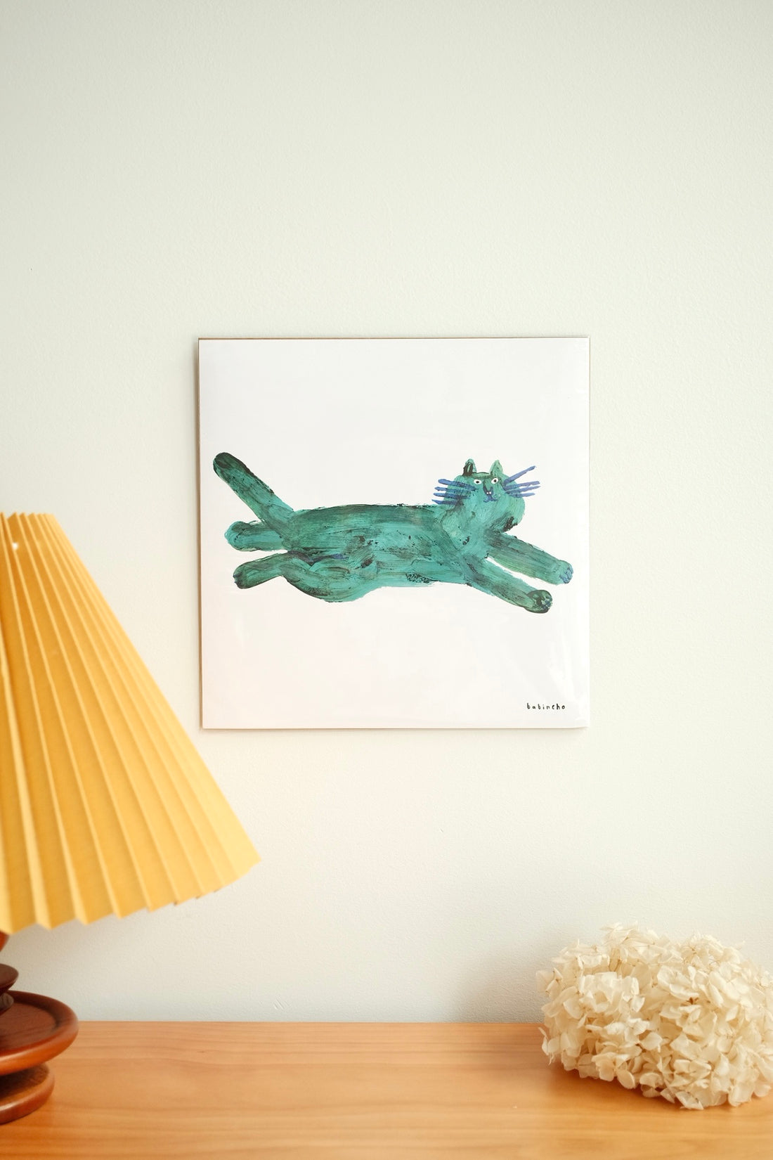Babincho Prints Green Flying Cat 23cm